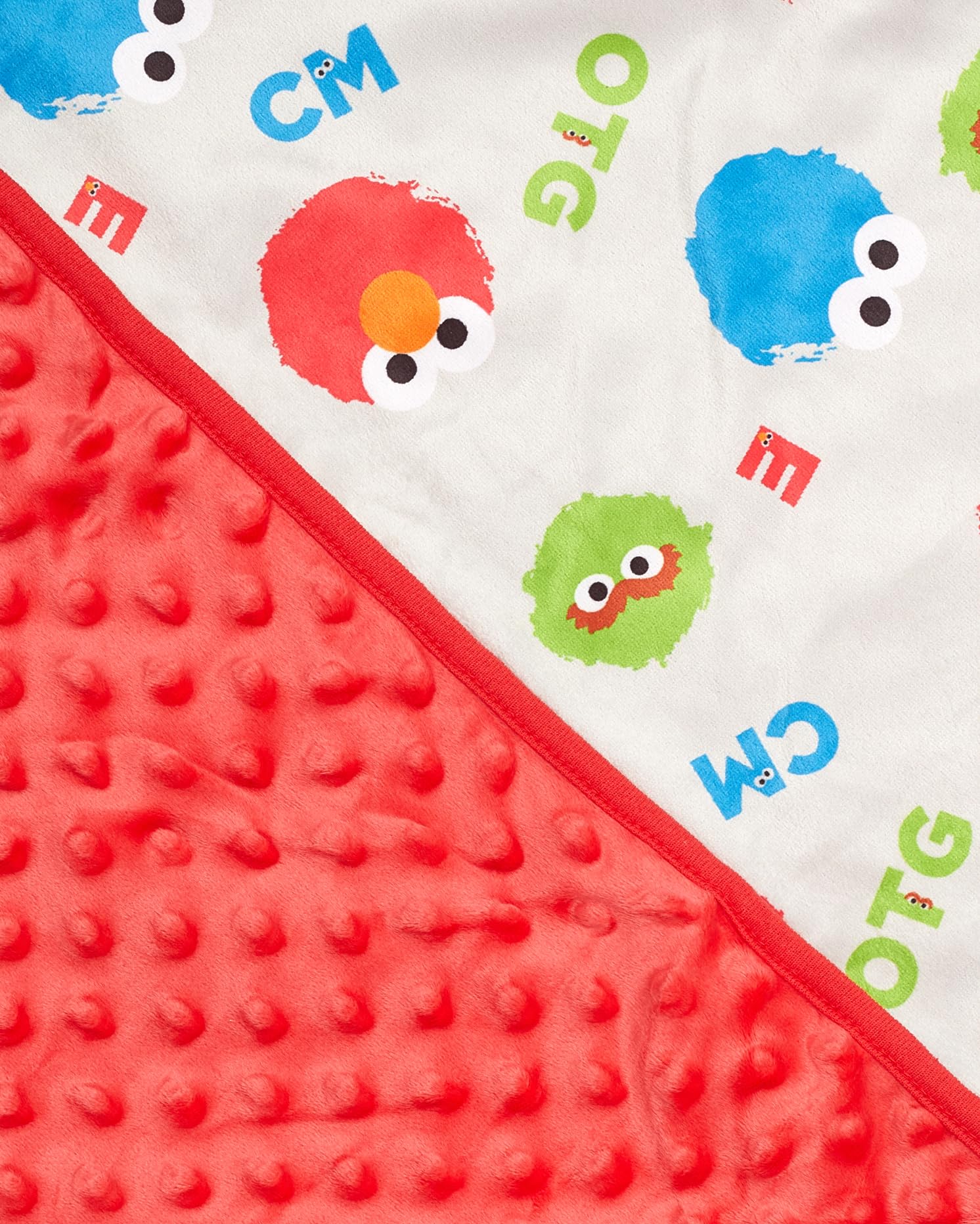 Happy Threads Sesame Street Baby - Manta de forro polar de felpa unisex – Regalos de Barrio Sésamo para bebé (rojo/azul/verde, 0-12 meses)
