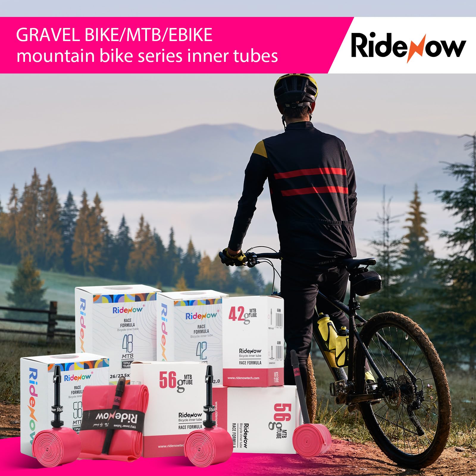 RideNow Camera d'aria in TPU MTB 66 cm-27,5"x1,3-2,0" 27,5"x1,9-2,5", 29