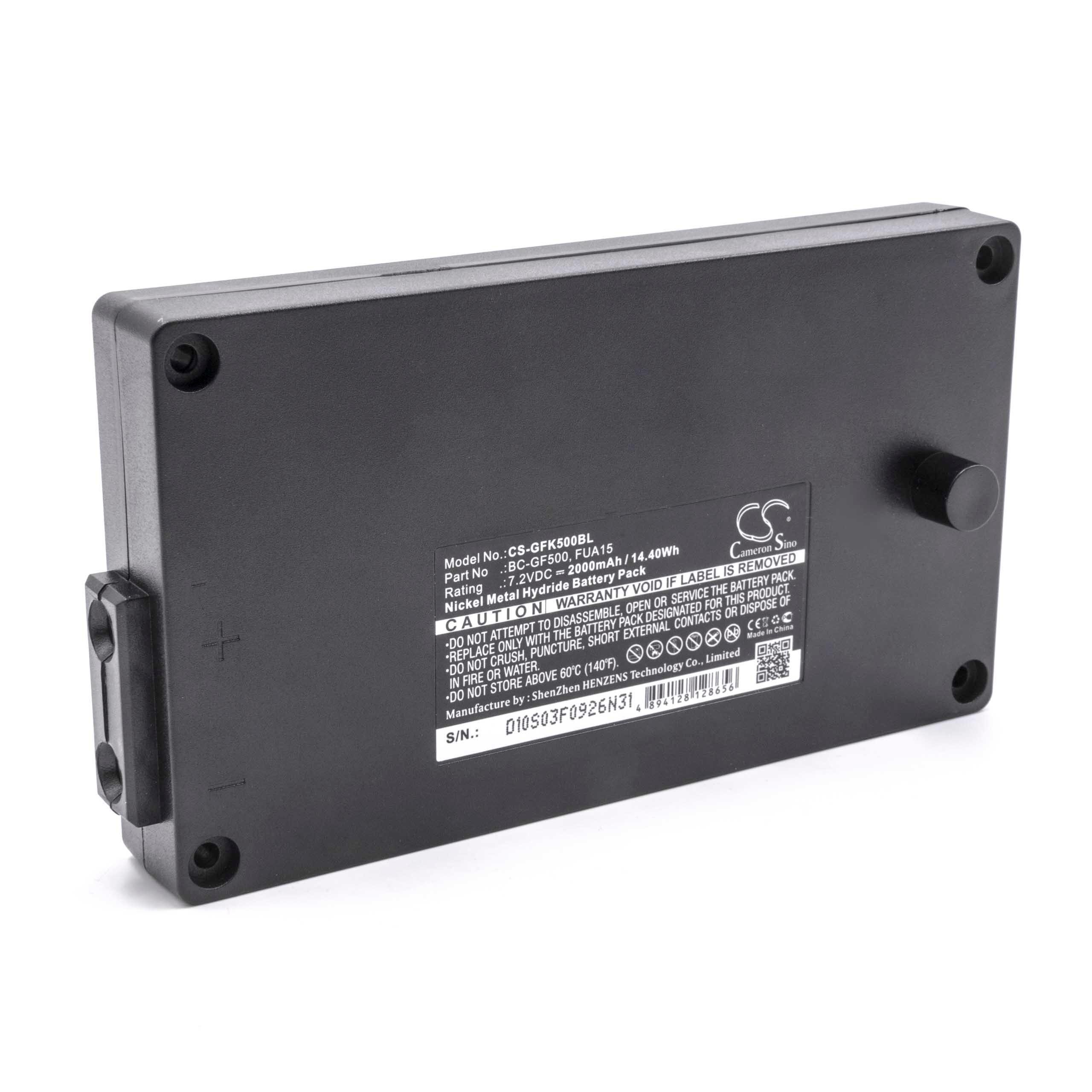 vhbw NiMH Batterie 2000mAh (7.2V) Noir pour télécommande pour Grue Remote Control Gross Funk GF500