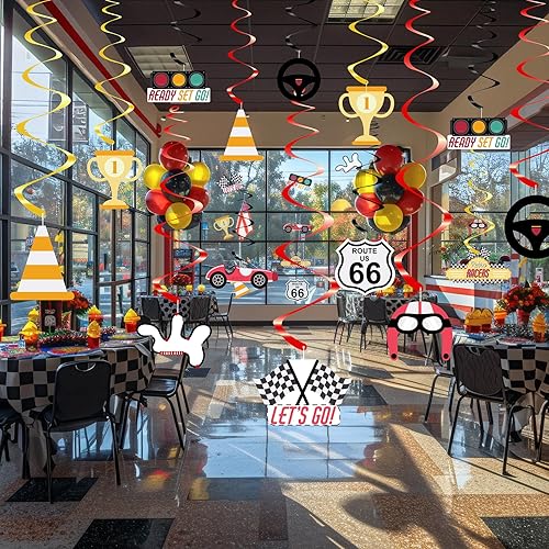 Miniatura 13 de Paquete de 40 decoraciones colgantes de discoteca – Decoraciones retro de cumpleaños de baile para niñas, suministros de fiesta de discoteca y