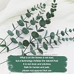 Dremisland 24pcs Eucalyptus Stems Decor Artificial Eucalyptus Leaves Real Touch Artificial Plants Faux Branches for Wedding Bouquets Table Centerpiece Flower Arrangement Farmhouse Home Decor (24PCS)