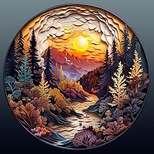 Wooden Puzzles for Adults, 300pcs Sunset Forest Jigsaw Puzzles for Adults | Unique Animal Shape Puzzles with Wood Box, 34x34cm Wood Puzzle for Family Game and Birthday Gifts