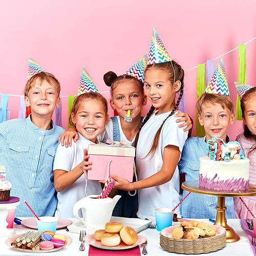 Miniatura 7 de 100 platos de papel festoneado con borde dorado, platos desechables de 9 pulgadas, platos decorativos festoneados, platos de postre de papel para