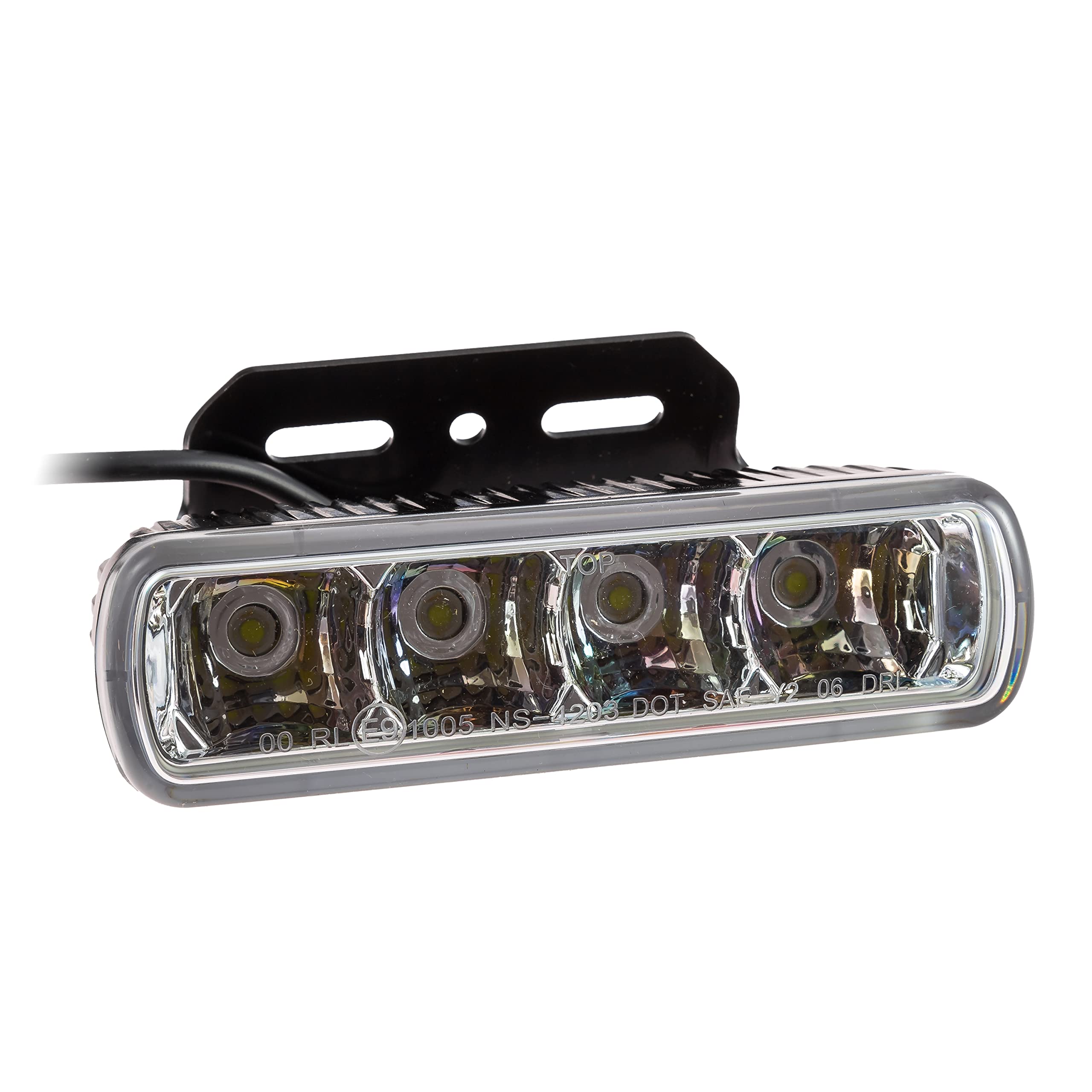 Światła LED do jazdy dziennej z 4 przezroczystymi diodami LED, certyfikat E