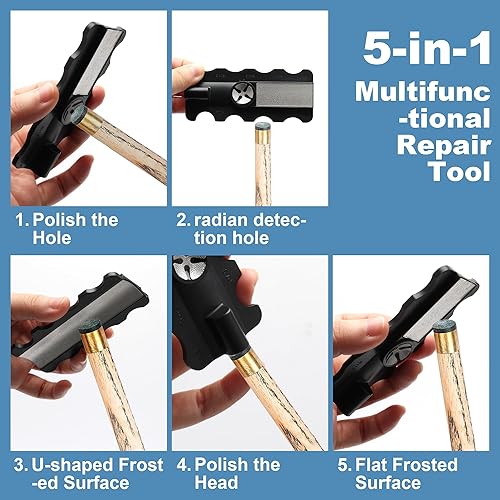 Miniatura 5 de Kit de reparación de tacos de billar de 36 piezas, 12 puntas de taco de billar, 2 abrazaderas de punta de taco de billar, 5 casquillos, 12 cubos de