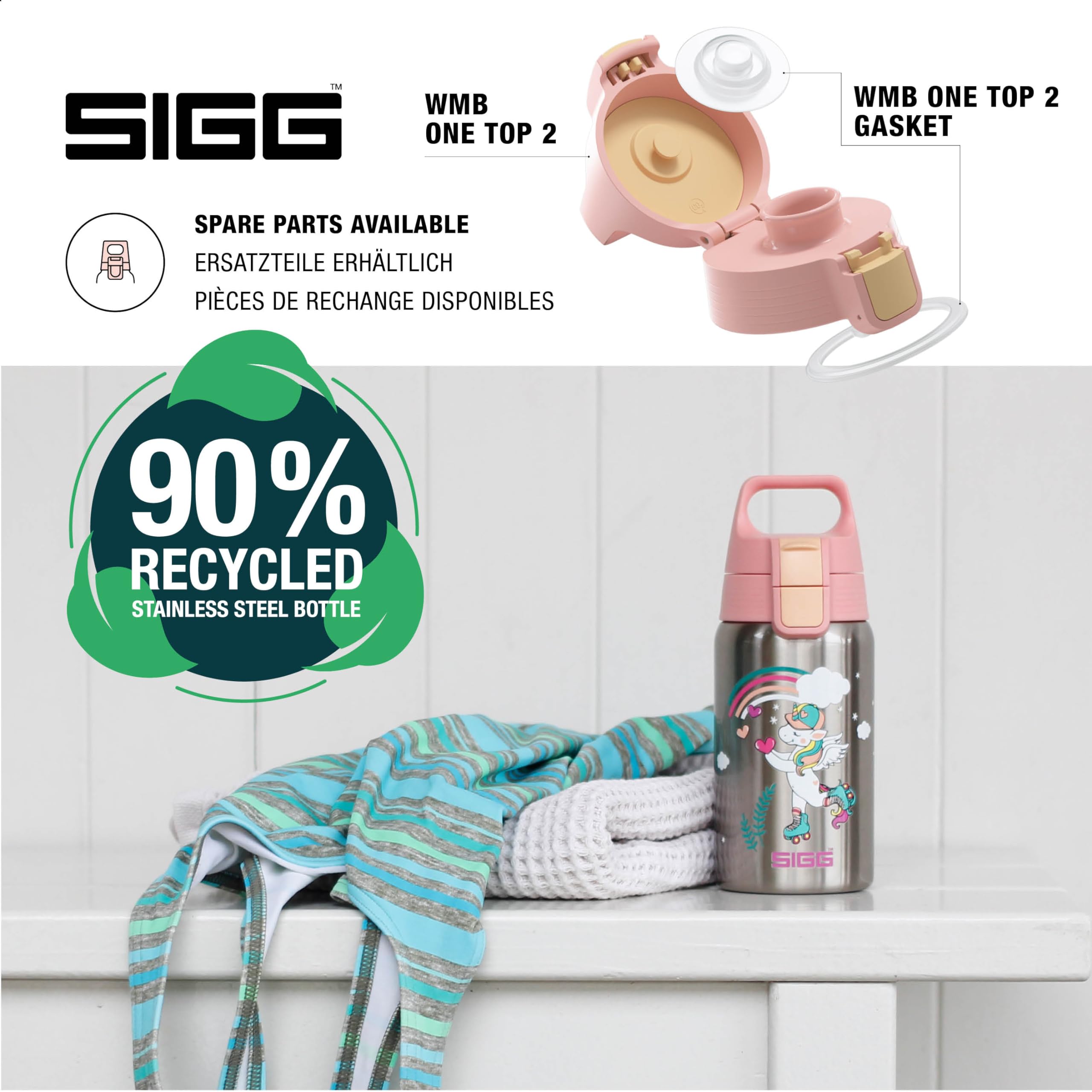 Borraccia SIGG Shield One Acciaio Inox 0,5L - Per Bambini - Ermetica, Senza BPA - Colorata