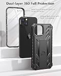 SOiOS pour iPhone 13 Couverture de protection du boîtier: pour iPhone 14/15/16e Protection dure de niveau militaire de service lourd Poignée antichoc Dual-Layer durable iPhone 16e/15/14/13 Coque de téléphone intégré Kickstand noir