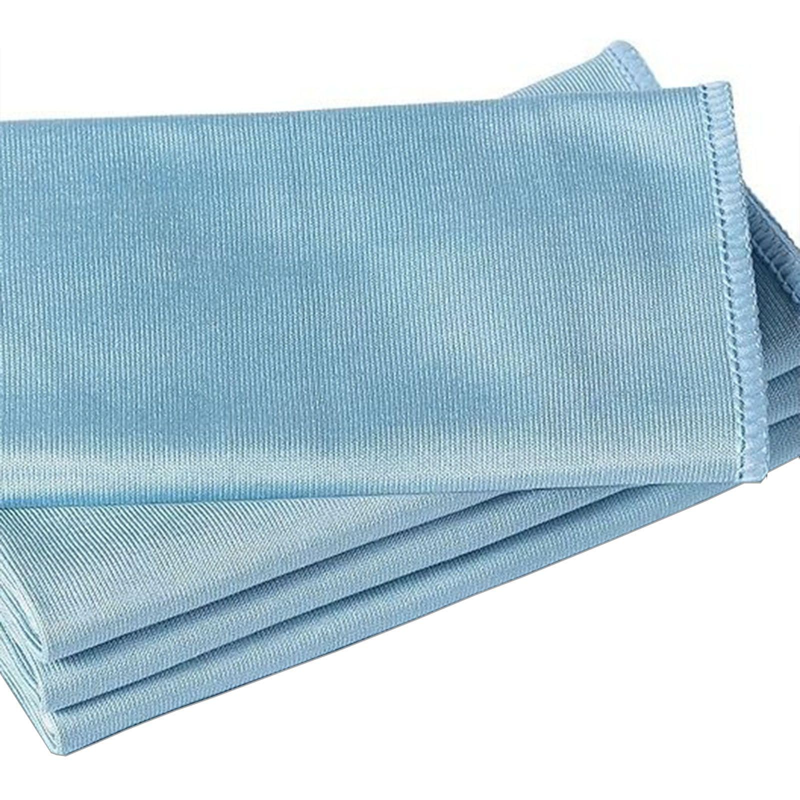 KSQLXHPI 4-Pack Large Microfibre Glass Cleaning Cloths – Streak-Free, Lint-Free, Durable 40x40cm – Car Window, Eyewear Cleaner, Machine Washable for Glass & Detailing