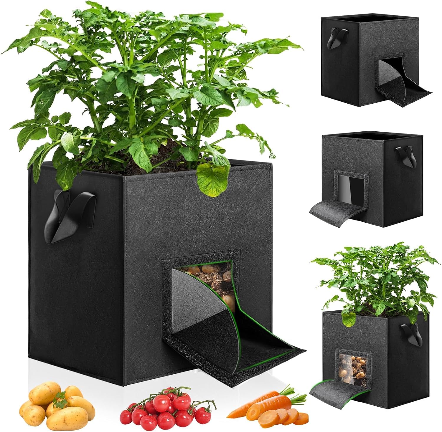 Bolsas de cultivo de patatas para huerto urbano en terrazas y balcones pequeños