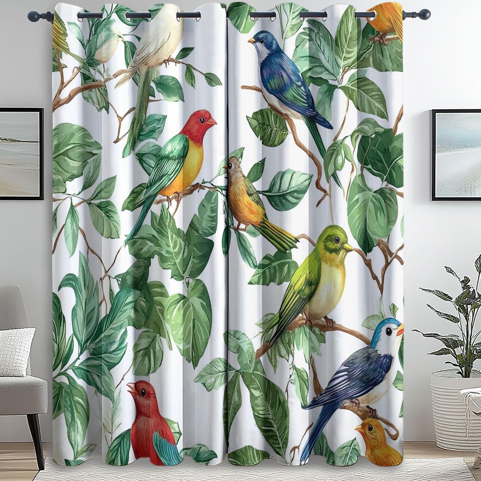 Rideaux à oeillets décoration pour fenêtre de salon et chambre