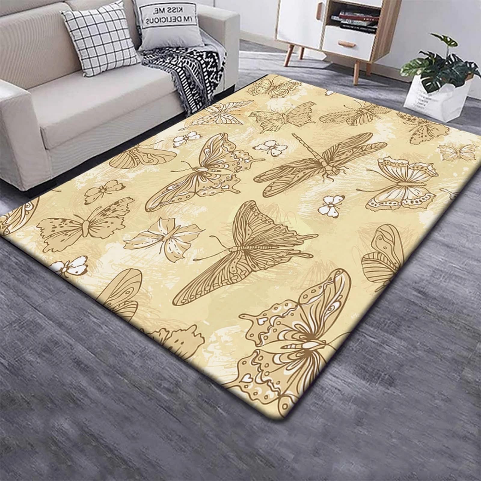 Tapis de chambre floral fantaisie coloré pour réveils doux en famille