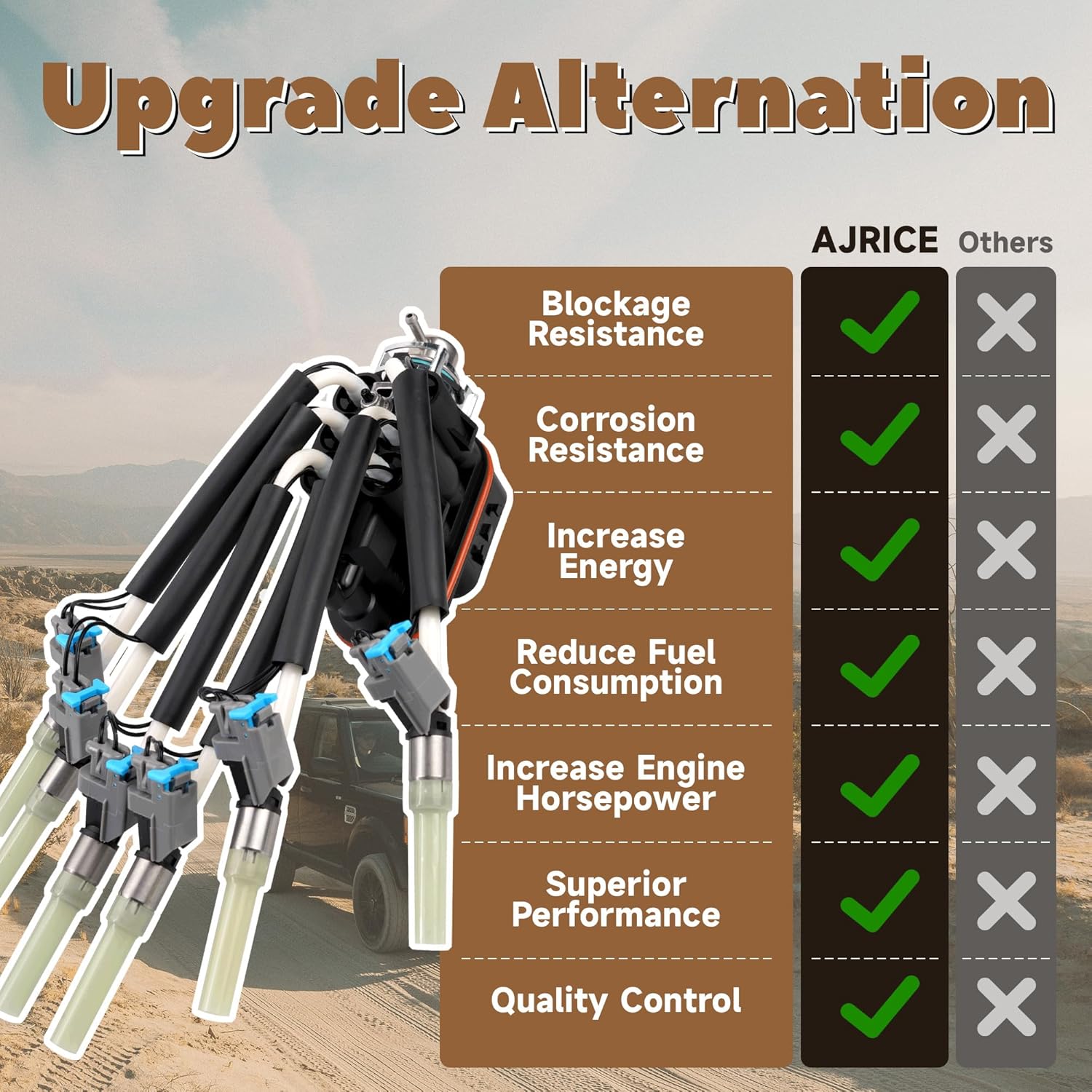 Spider Fuel Injectors fits for/Chevy Astro Blazer Express 1500 2500 K1500 P30 S10 Silverado 1500 For/GMC Jimmy P3500 Safari Savana 1500 6 Cylinder Inyectores FJ503