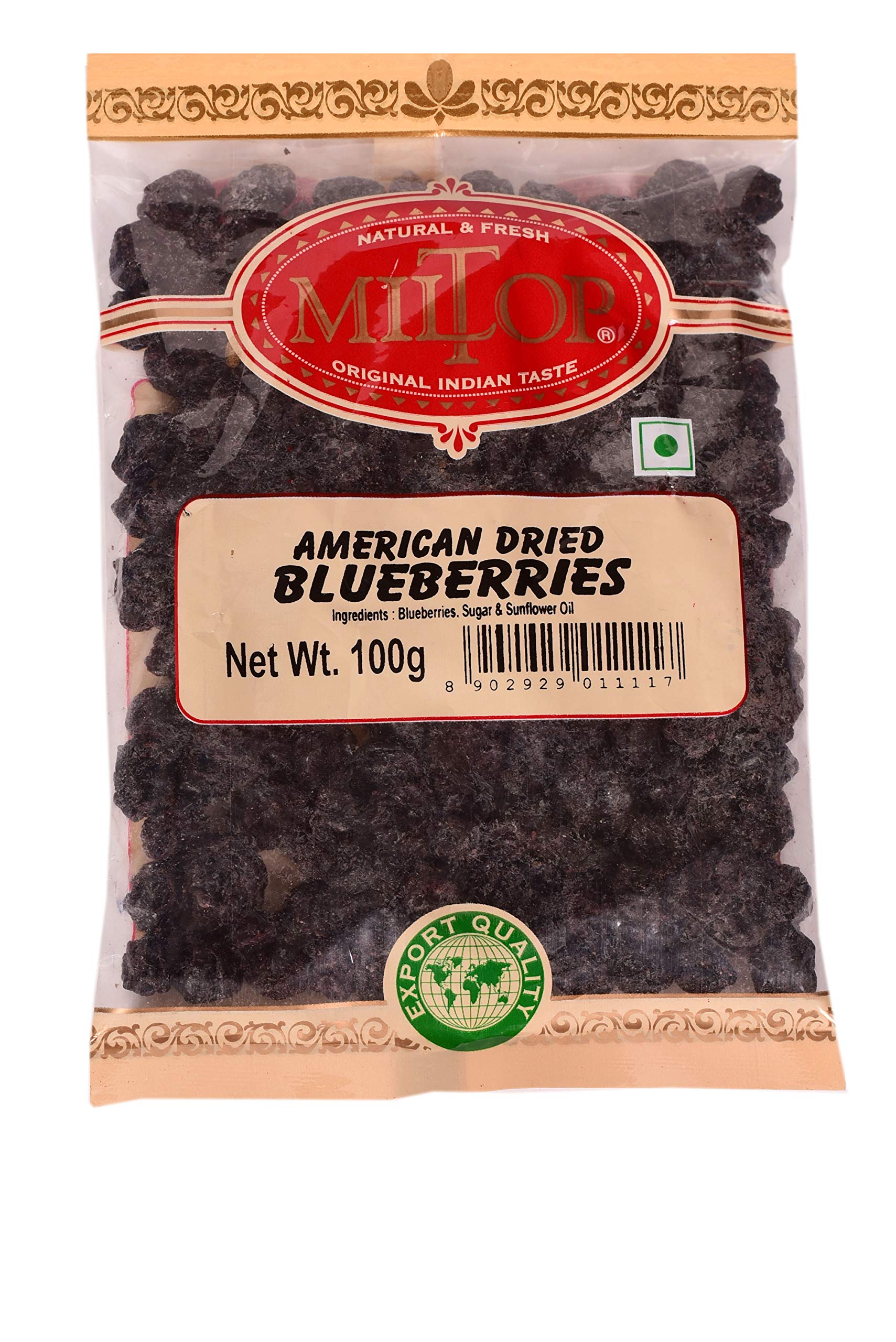Miltop American Dried Blueberries, 100g (B07QWZ8JVR) Amazon Price History, Amazon Price Tracker