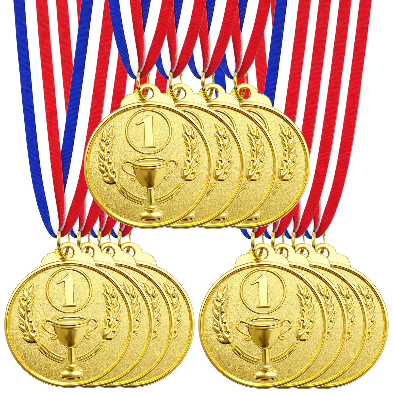 12 Pezzi Medaglie Premiazioni, Medaglie in Metallo Adatto Tutti Tipi Eventi Sportivi, Gare Spelling (Stile B)