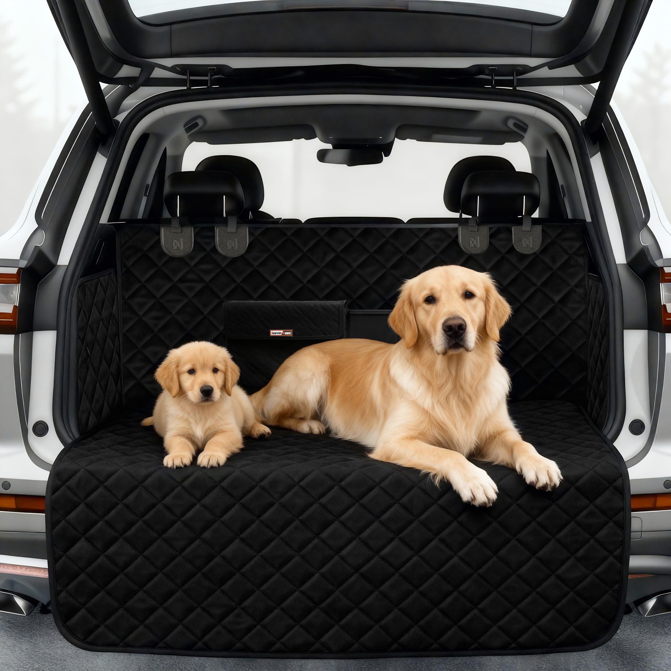 Upgrade4cars Premium Protector Maletero Perro con Protección Borde de Carga Impermeable & Antideslizante | Manta Perro Maletero Coche Acolchada