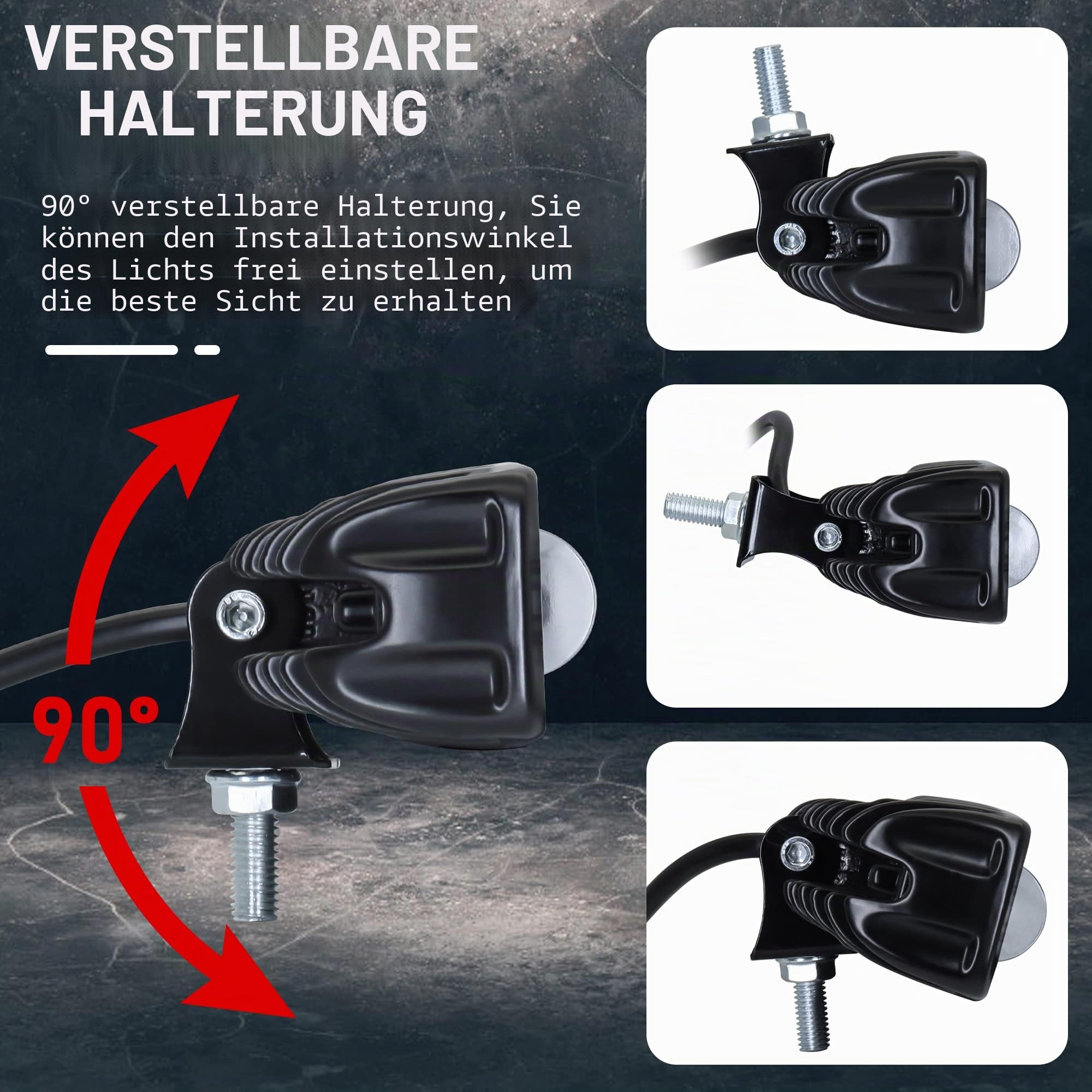 Dinfu Rote Zonenleuchte Gabelstapler, 30W LED Warnzonenleuchte DC 12-80V, 3m Rotlinie Gefahrenbereich Sicherheitsleuchte IP67, für Linde Toyota Jungheinrich Still Crown