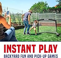 Vista 2 de NET Playz 4ftx3ft Easy Fold-Up Portable Training Soccer Goal, 36" D x 48" W x 36" H