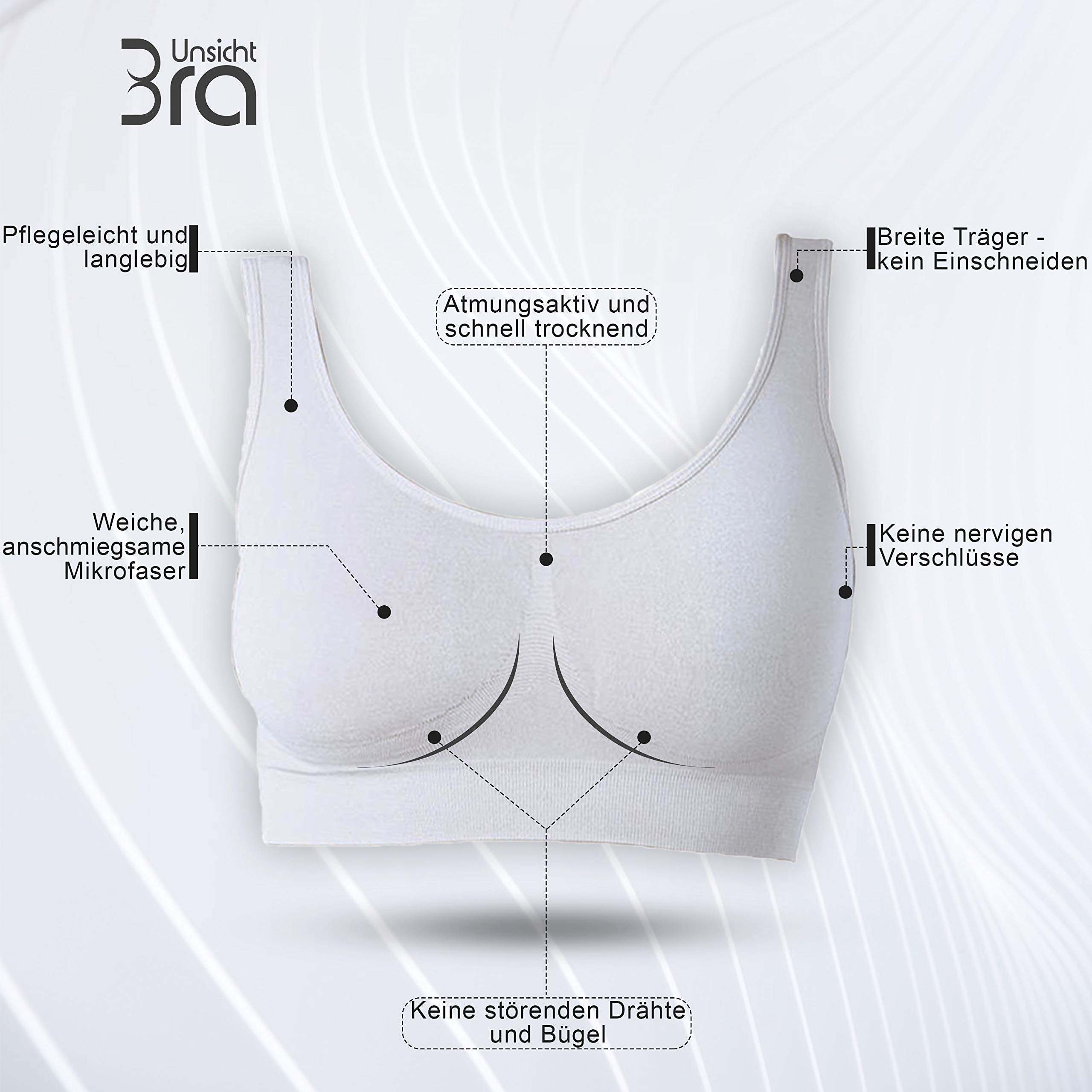 UnsichtBra Reggiseno Benessere | Reggiseno Sportivo | Abbigliamento Palestra Donna | Taglie Forti Donna | Reggiseno Allattamento