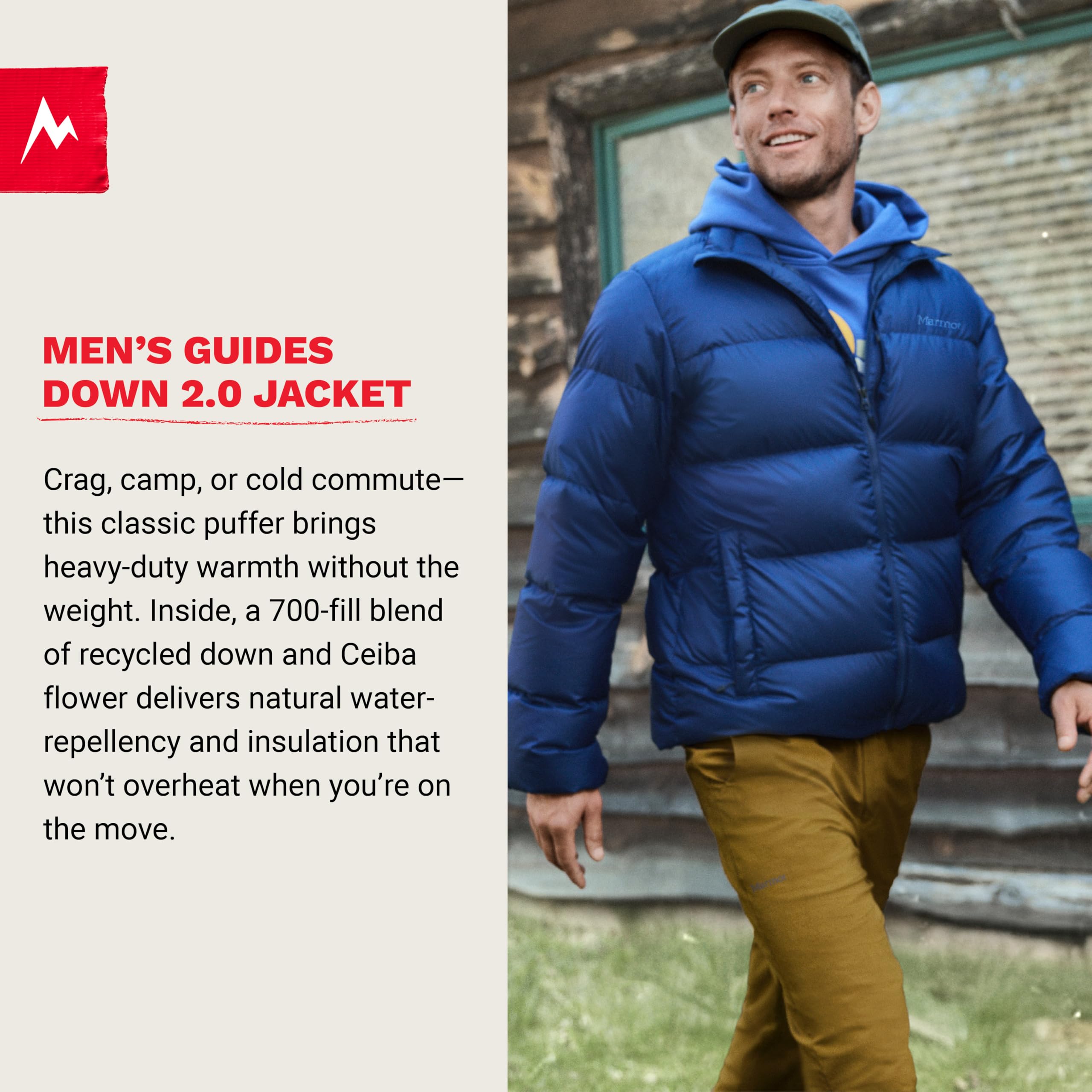 Marmot Guides Down Jacket Piumino leggero, caldo puffy invernale, cappotto trapuntato idrorepellente, giacca funzionale antivento, giacca outdoor impacchettabile Uomo (Pacco da 1)