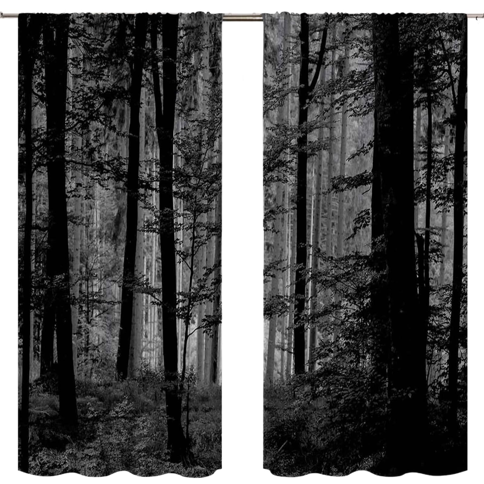 Rideaux noirs gothiques effrayants pour salon et décoration d'Halloween Jorzer