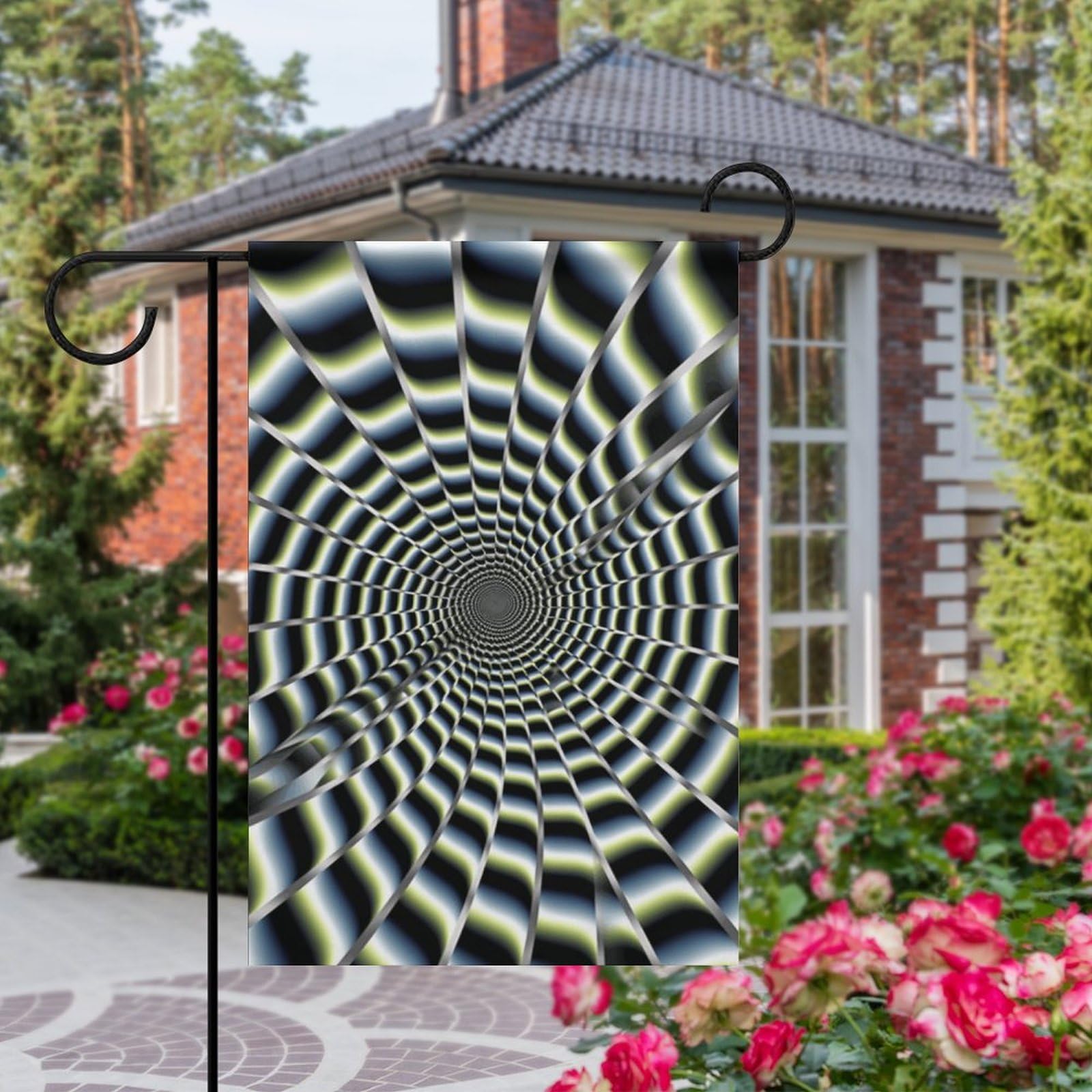 Gartenflagge Blumengeist Mit Fledermaus - 30x45 Cm, Doppelseitig, Jute, Herbst-Deko
