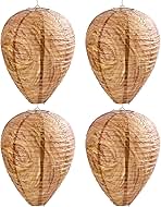 4 Pack Hanging Paper Fake Wasp Nests for Home(Brown)
