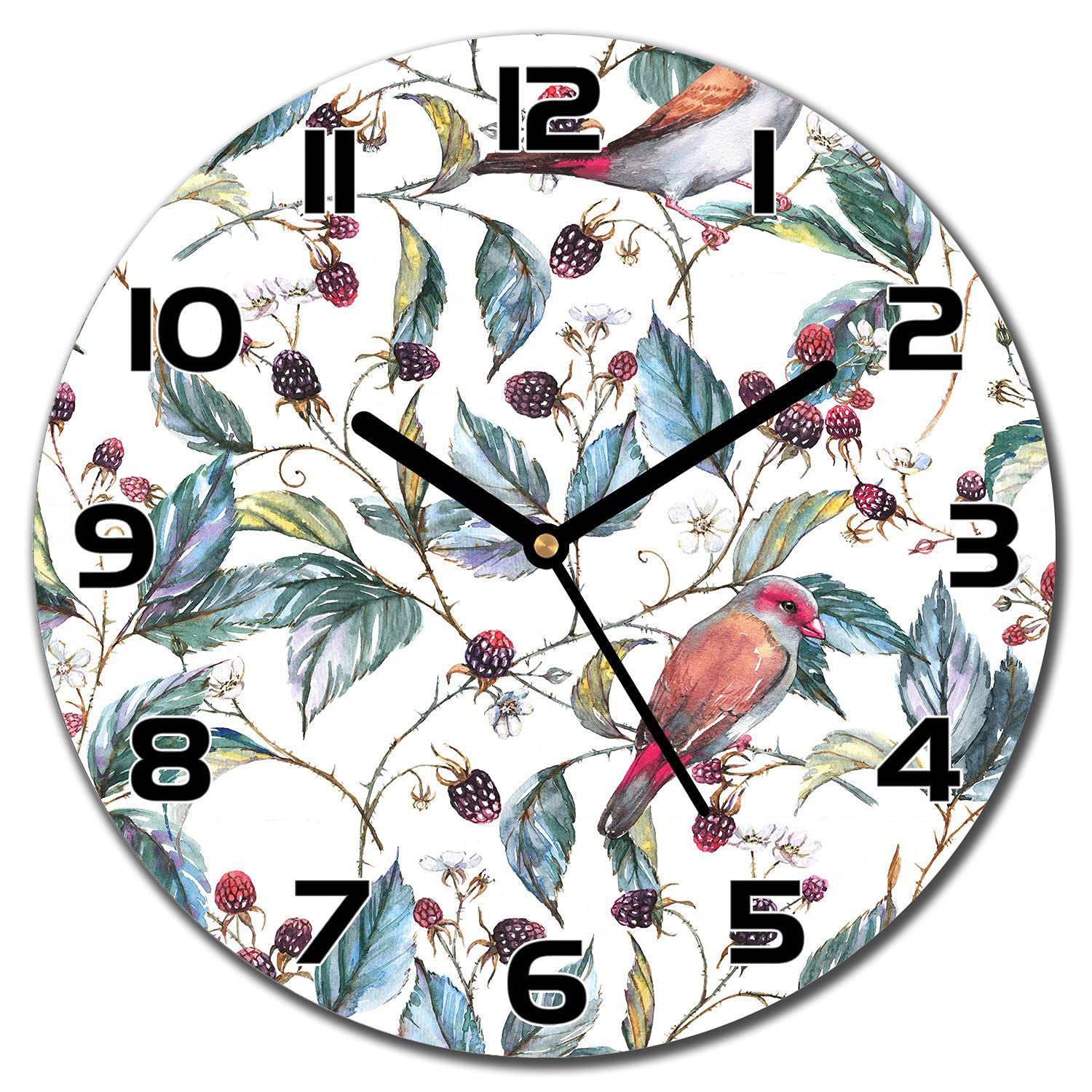 Horloge en Verre Sécurité 30 cm Impression Moderne Haute Définition