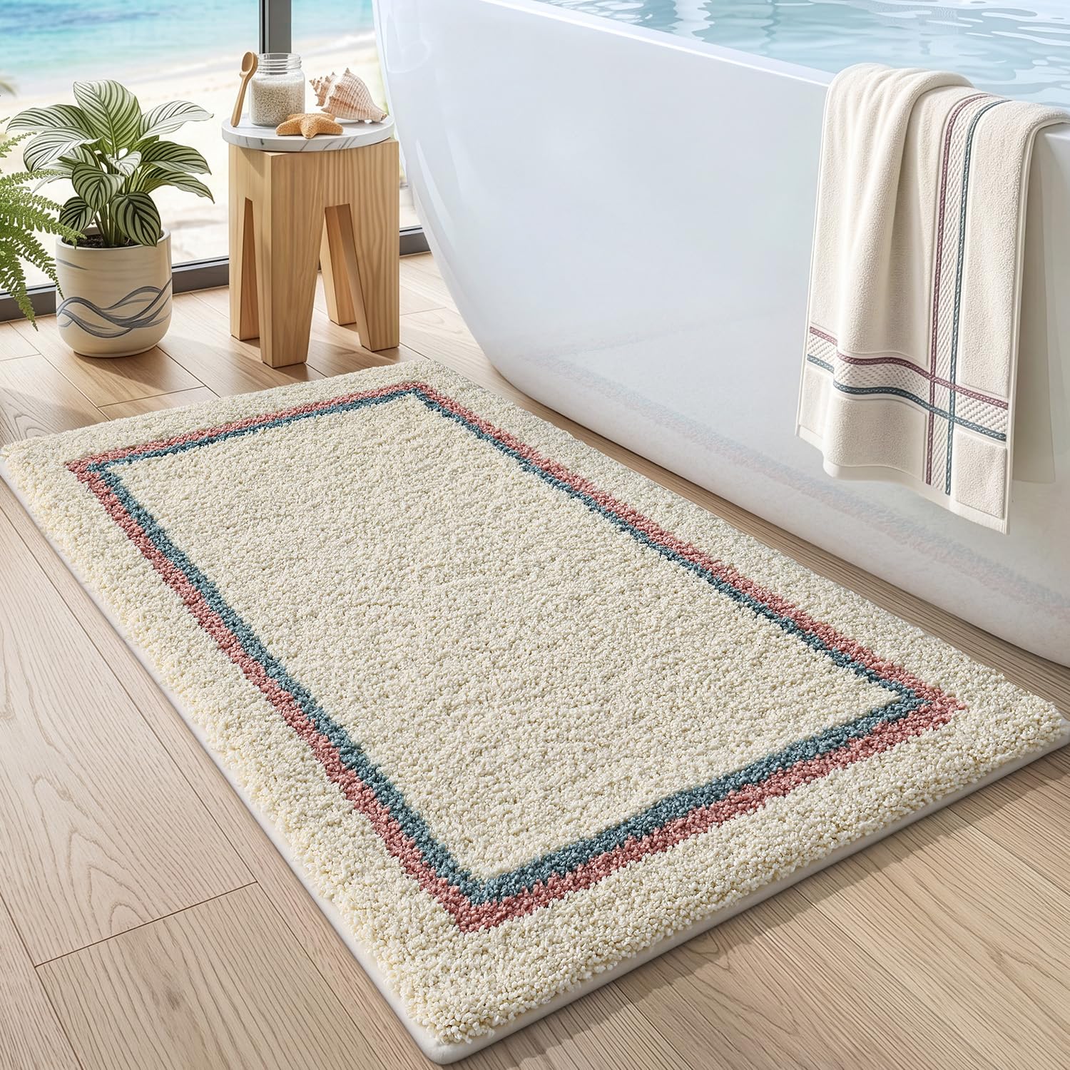 Photo 1 of DEXI Bathroom Rug 43"x24" Ivory