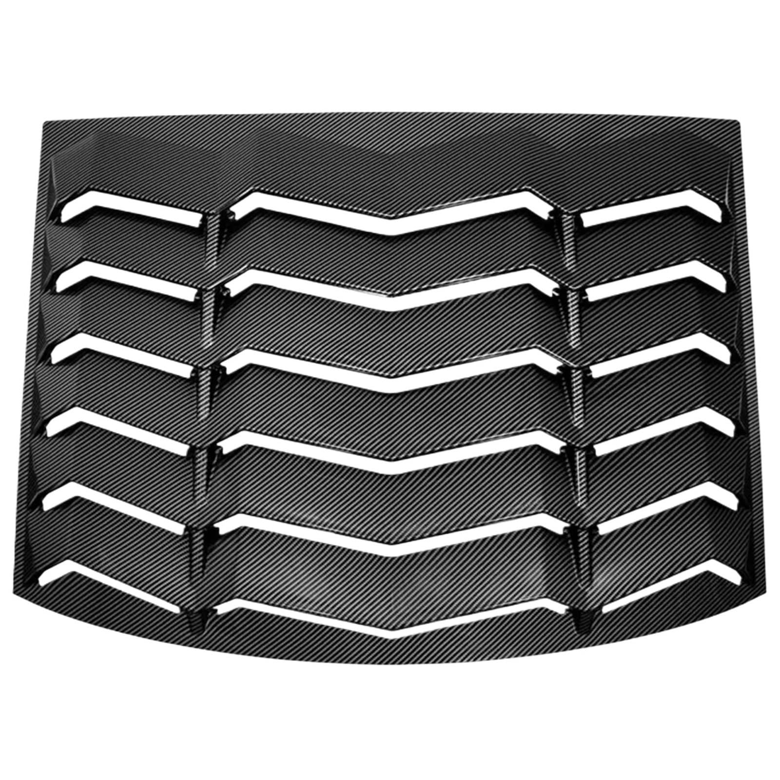 Rear Window Louver Windshield Sun Shade Scoop Cover in Carbon Fiber Style ABS Compatible for Dodge Charger 2011-2021 Lambo Style
