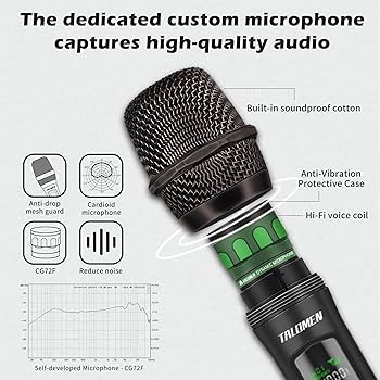 Amazon.com: talomen Wireless Microphones, Professional Dual