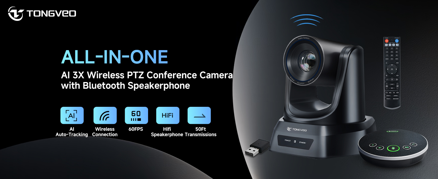 Amazon.com: TONGVEO AI Wireless PTZ Camera System with Auto