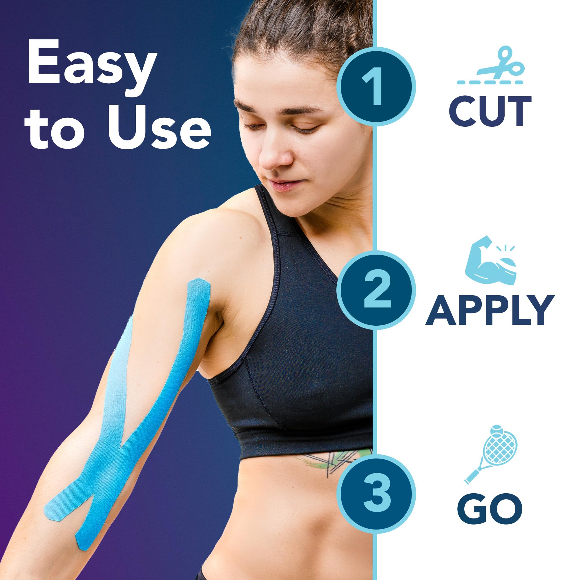 Team Tape® Premium - Cinta de kinesiología - Azul 32 m