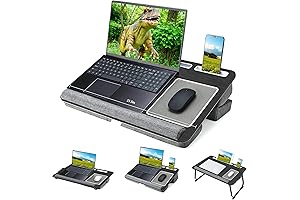 Lap Desk with Pillow for Adults - Adjustable Laptop Desk for Bed
