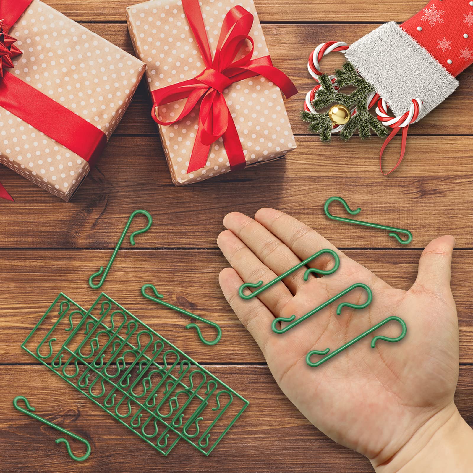 Yisscen 120 Pezzi Ganci Albero di Natale, Ganci Palline di Natale, Ganci per Ornamento Gancetti Palline di Natale a Forma di S -Metallo