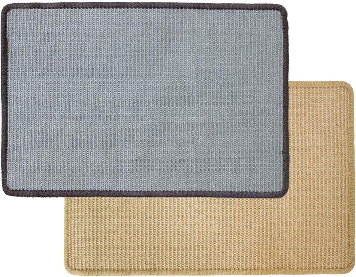 Downtown Pet Supply - Cat Scratcher - Sisal Rope Cat Scratching Pad with Non-Slip Mat - Cat Supplies for Indoor Cats - Sisal Cat Scratcher Grey - Standard - 24 x 16 in : Pet Supplies