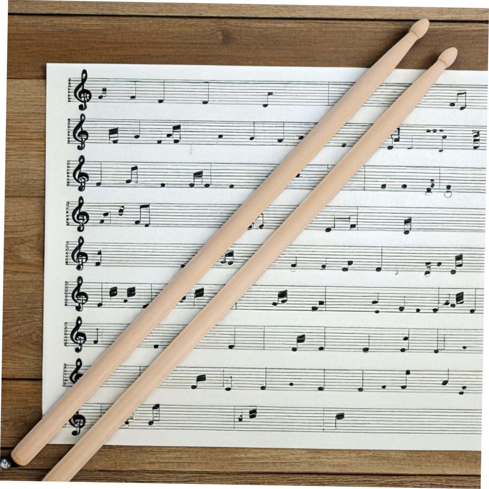 12 Pares Baquetas de Jazz de Madera Arce Baquetas para Batería y Jazz de Punta Redonda para Practicar en Casa Bandas Escolares y Presentaciones