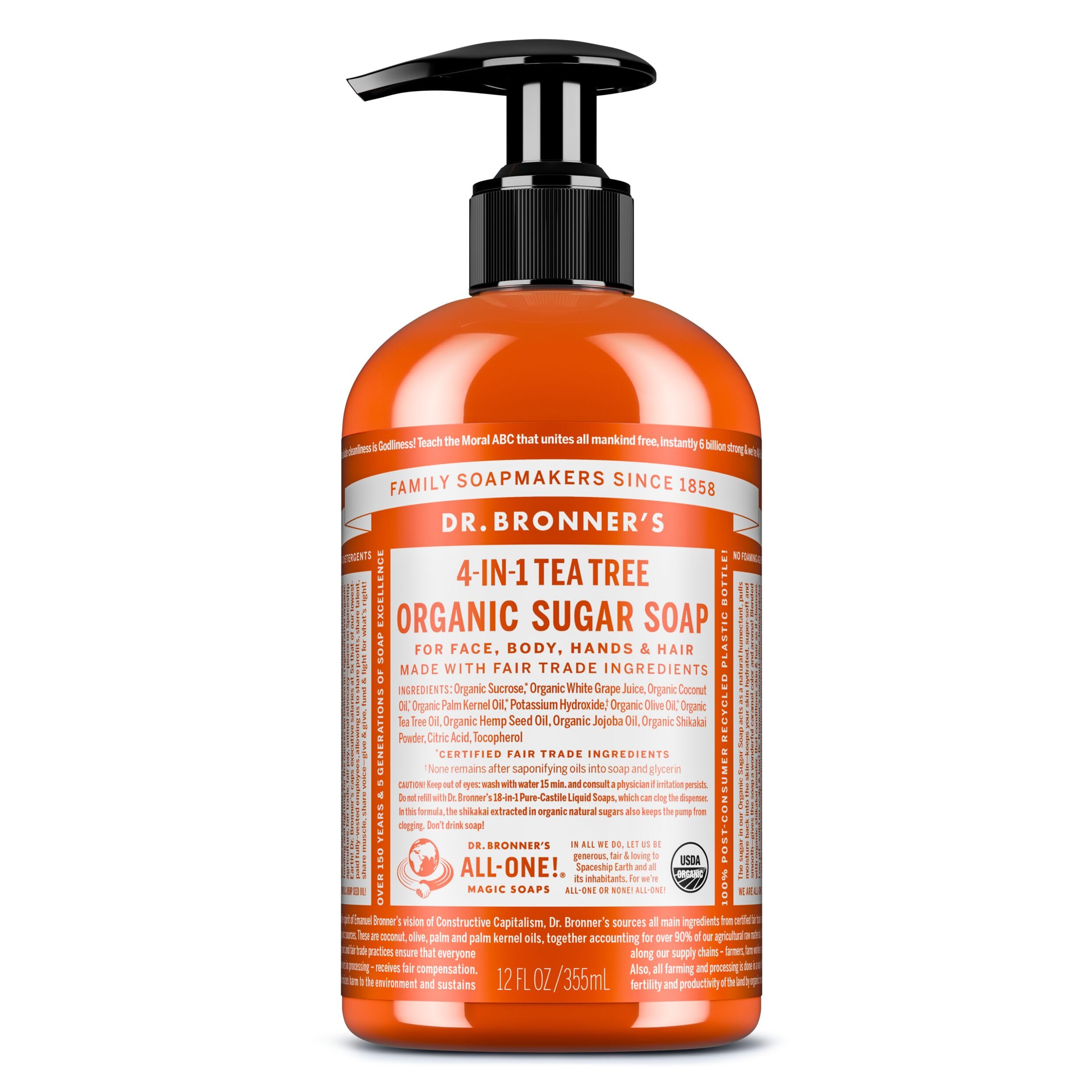 DR. BRONNER'S MAGIC SOAPS, Organic Liquid Hand Soap Tea Tree - 12 oz by Dr. Bronner's