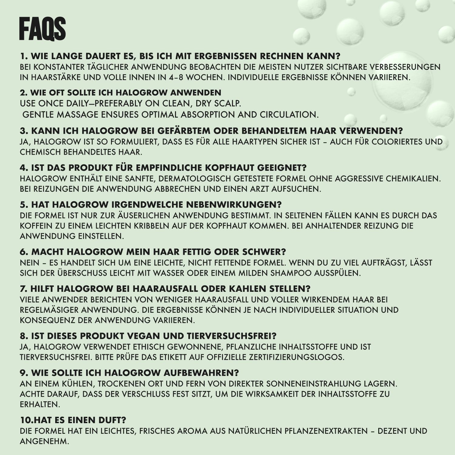 Haarwuchs-Spray – Für Frauen & Männer | Unterstützt das Haarwachstum & kräftiger aussehendes Haar | Mit Biotin, Koffein, Rizinusöl & Aminexil | 1-Monatsvorrat
