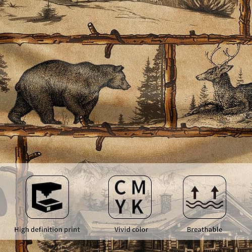 Vista 298 de Giwawa Juego de 2 toallas de mano de pino con ciervos del bosque, toallas de baño, suaves y absorbentes, para bar, bar, cocina, hotel, spa, Ciervo