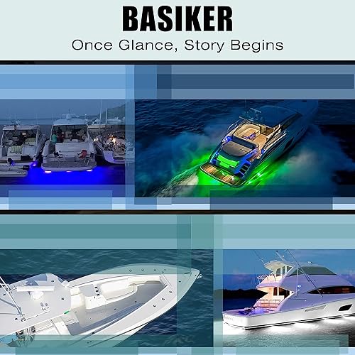 Miniatura 8 de BASIKER BS3 - Luz LED marina para barco (2 x 2000 lm, 60 LED), 10-36 V, acero inoxidable 316, IP68, aire o bajo el agua, montaje en superficie
