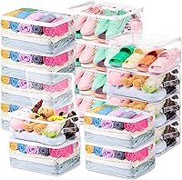 Vista 1 de Windyun 16 bolsas de almacenamiento de vinilo transparente con cremallera con asa, bolsas de almacenamiento de mantas de plástico para suéter, ropa