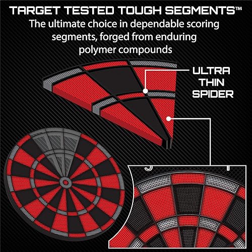 Miniatura 6 de Viper Orion Electronic Dartboard, 15.5 in Regulation Target, 43 Games, Dual LCD Displays, 8 Players, 6 Darts Included, Black