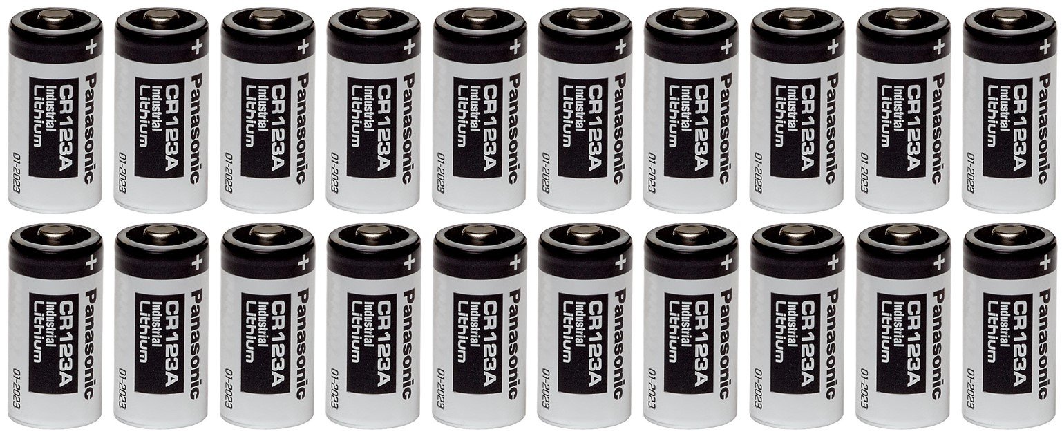 Panasonic 20 CR123A 123A Industrial 3V Lithium Batteries