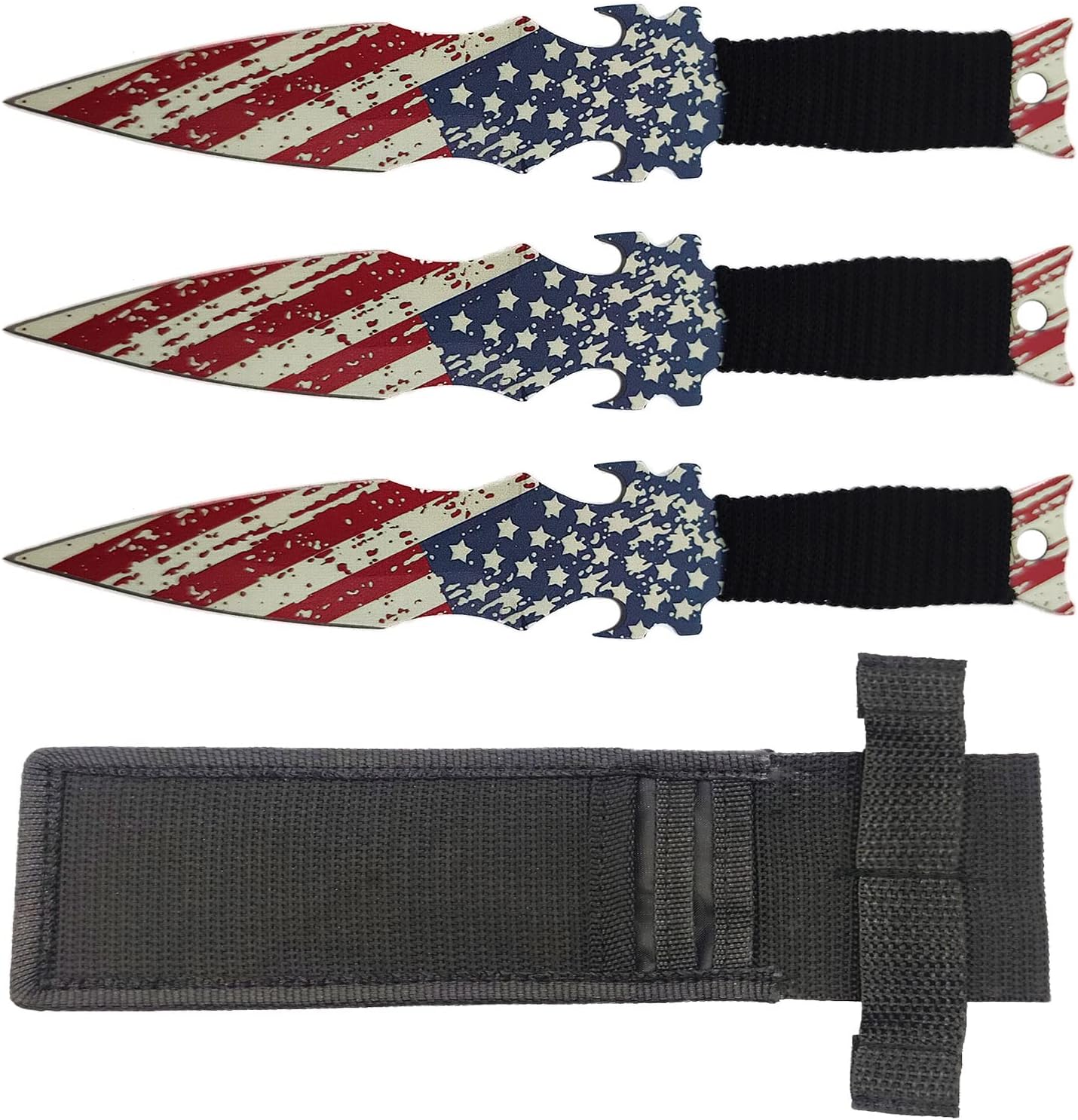 Throwing Tool Stainless-Steel 3 Piece,Throwers Set with Nylon Sheath