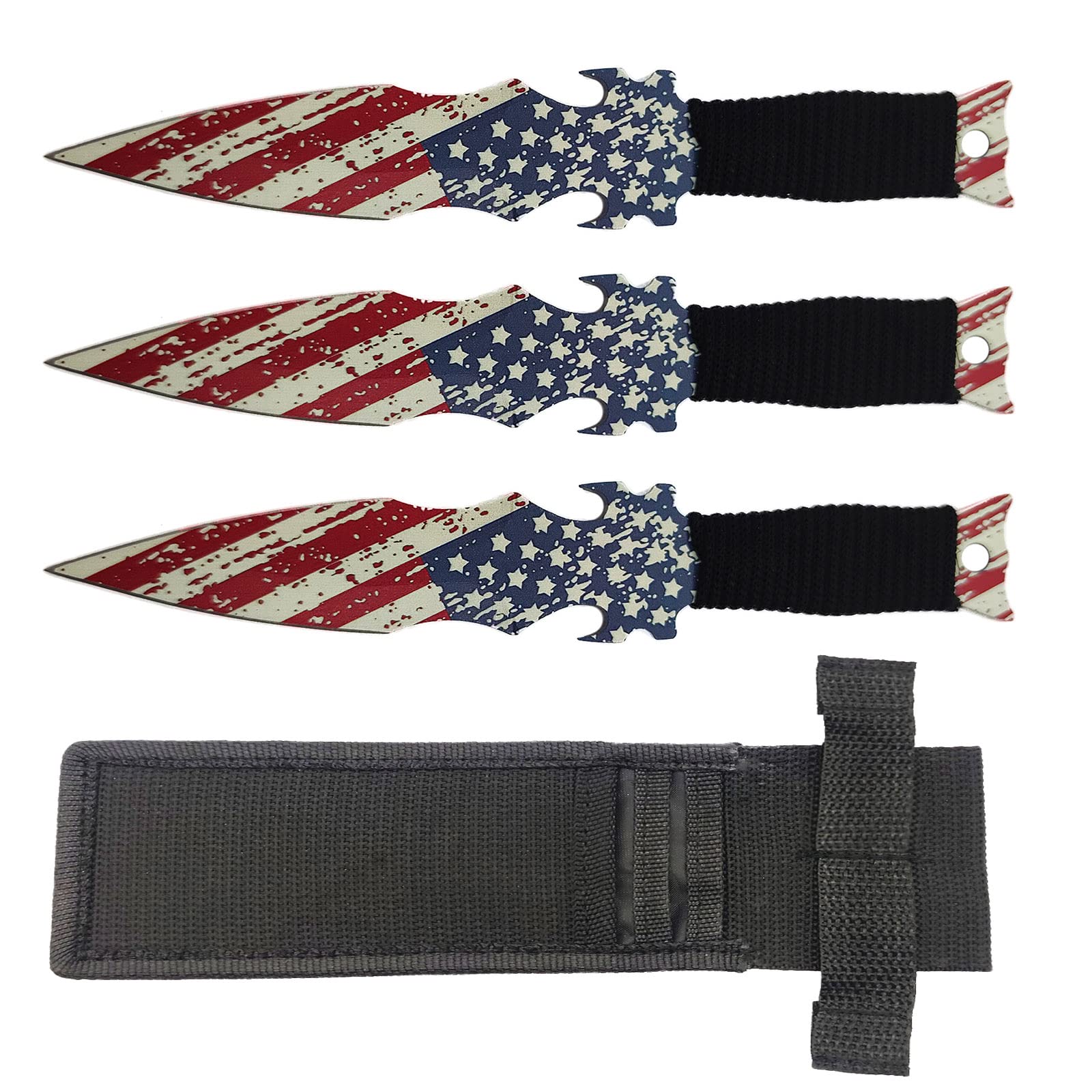 Throwing Tool Stainless-Steel 3 Piece ,Throwers Set with Nylon Sheath