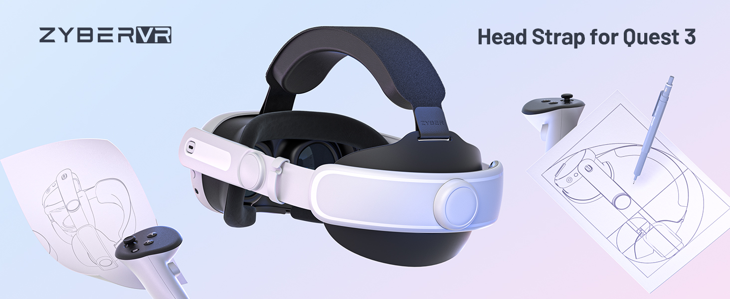 Amazon.com: Zybervr Head Strap for Meta Quest 3S/Quest 3 Comfort