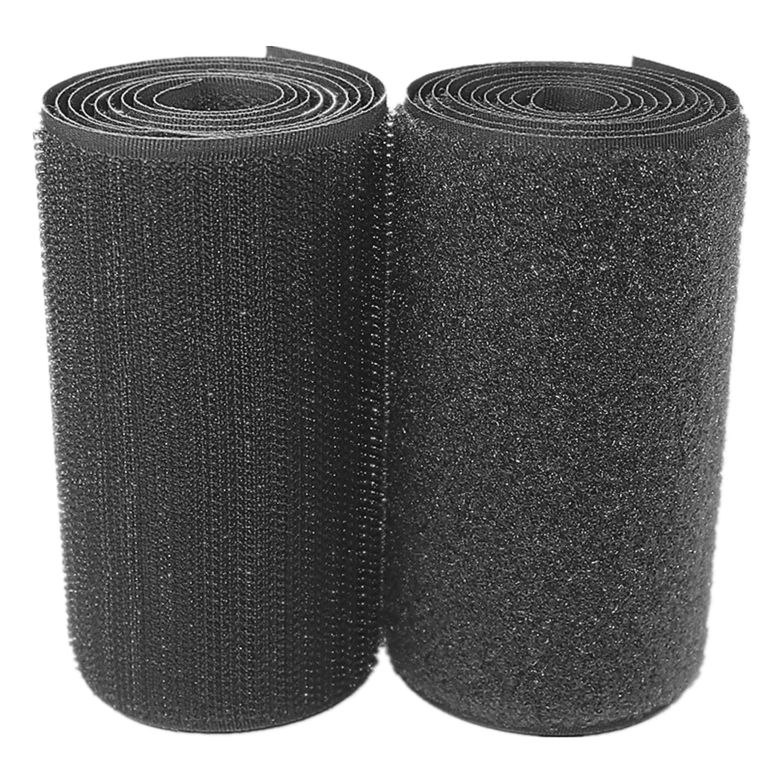Nastri in Tessuto di Nylon Non Adesivi per Cucire Nastro con Gancio e Anello da Cucire su Chiusura in Tessuto di Nylon Senza Adesivo da 4 Pollici(Dark Gray,100MM x 25Yard)