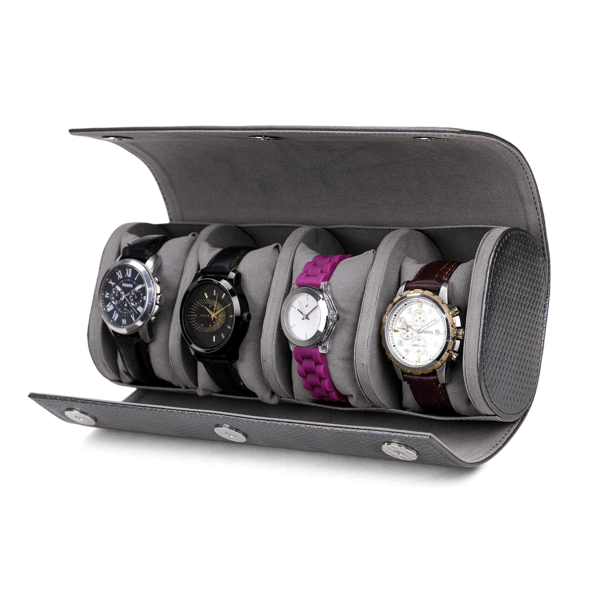 THE CASE PU Leather Premium Smart Watch Case for Men & Women For 4 Slots Watch Roll Organizer… (Brown)… (ST-WRC-1014-Gry-Gry) (B0D2HWBZPY) Amazon Price History, Amazon Price Tracker