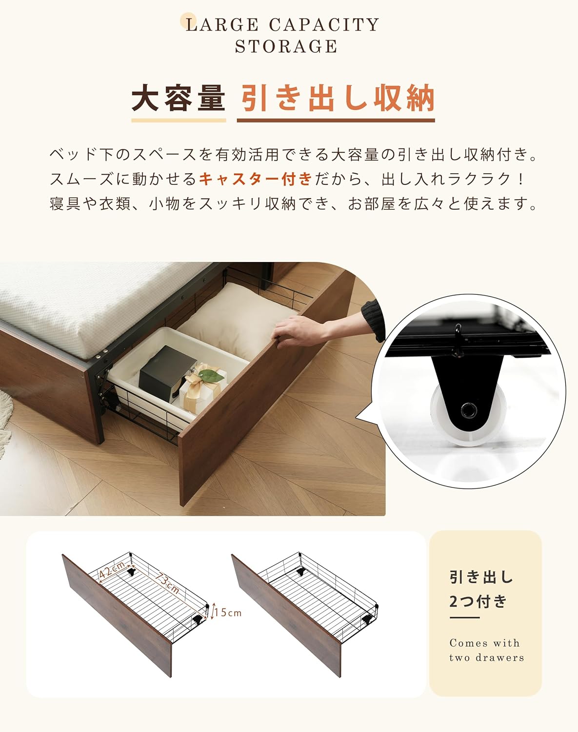 折りたたみベッド すのこベッド ベッドフレーム シングル 軽量 簡易 持ち運び 組立不要 下収納 コンパクト 省スペース 一人暮らし