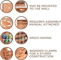 Vista 2 de Plydolex Soporte de Pintura para Pared - Funciona para Warhammer 40K, DnD, Otras Figuras - 65 Agujeros para Vallejo, Citadel, Tamiya, 30 Agujeros